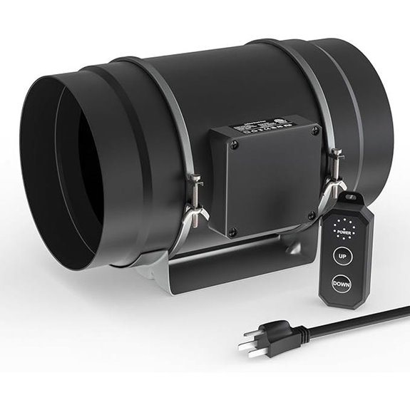 Toolazy 8 Inline Duct Fan with Controller