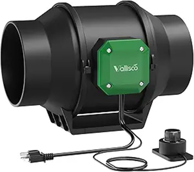 6 Inline Duct Fan with Variable Speed Controller