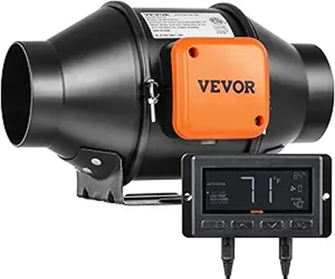 VEVOR 4-Inch Inline Duct Fan with Humidity Control