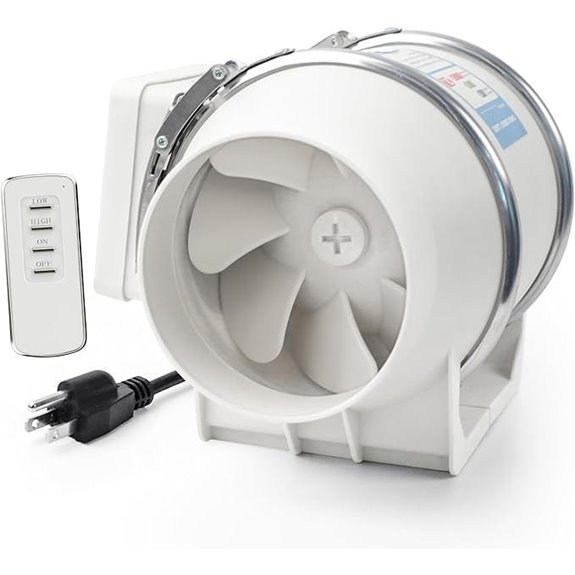 Voltset 4 Inline Exhaust Fan with Remote