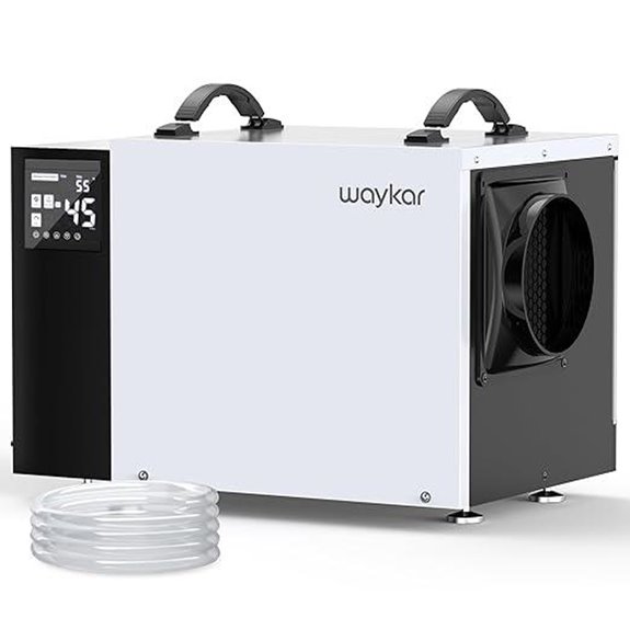 Waykar 125 Pint Dehumidifier with Pump for Large Spaces