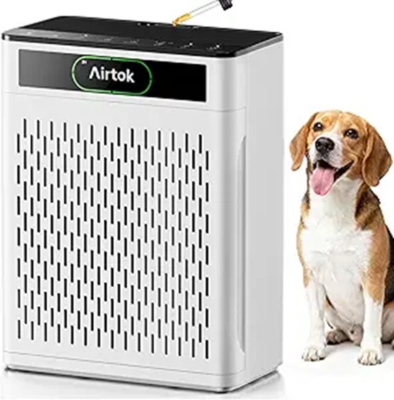 Airtok Large Room Air Purifier with Air Quality Monitor