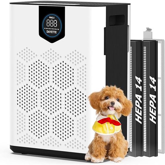 DAYETTE Large Room Air Purifier with HEPA Filters