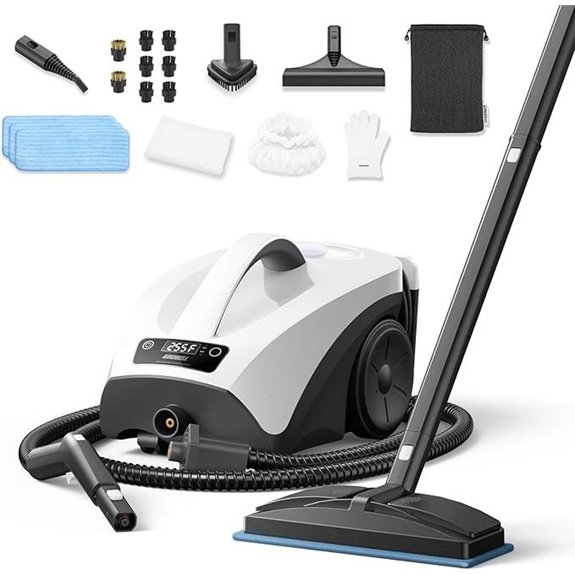 Steam Cleaner with Large Tank and Detachable Hose