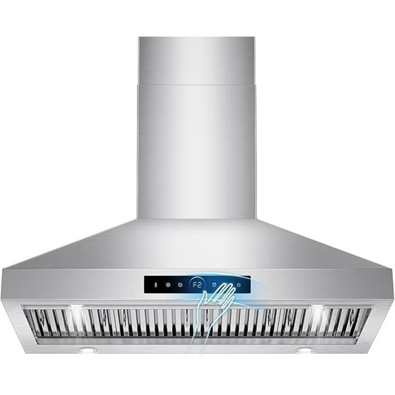 48-Inch Wall Mount Range Hood with Touch Control