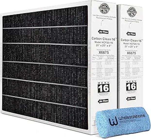 Lennox 20x25x5 MERV 16 Air Filters (2 Pack)