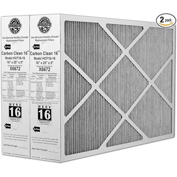 Lennox Carbon Coated X6672 Healthy Climate MERV 16 Filter (2 Pack)
