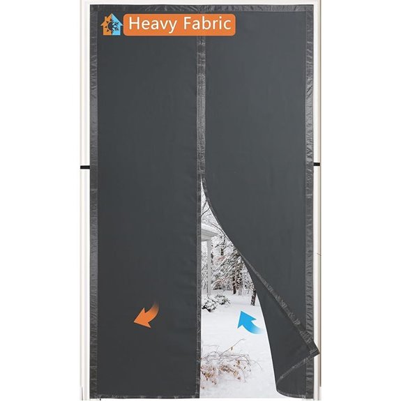 magnetic insulated door curtain