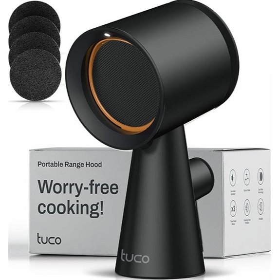 TUCO Portable Range Hood 3-Speed Kitchen Exhaust Fan