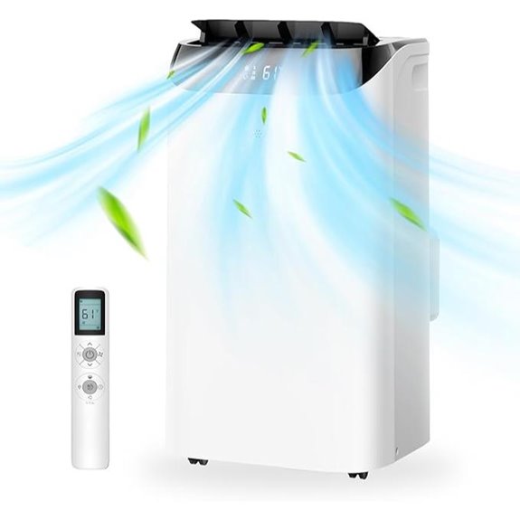 14000 BTU Portable AC with Remote Fan & Dehumidifier