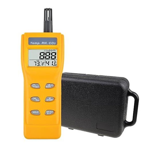 Portable CO2 Meter with Alarm and Humidity Sensor