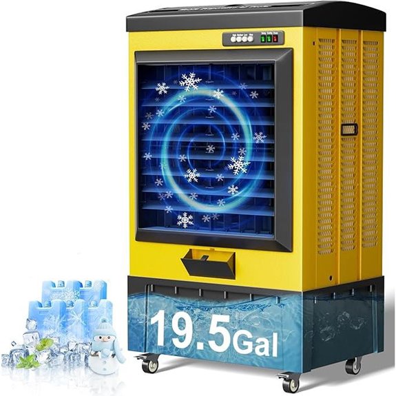 MEPTY 50IN Portable Evaporative Cooler with Oscillation