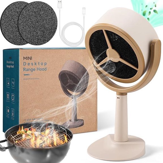 Mity Rain Portable Range Hood with Rechargeable Fan