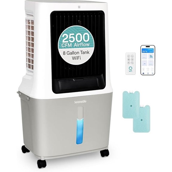 SereneLife Portable Swamp Cooler with WiFi & Remote