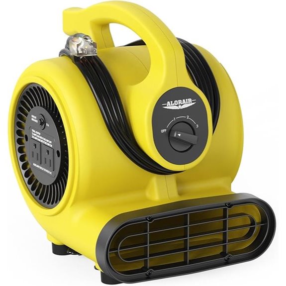 ALORAIR 600 CFM Air Mover for Restoration and Workshop