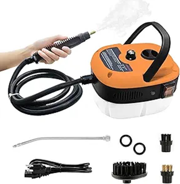 Handheld 2500W Pressurized Steam Cleaner with Brushes