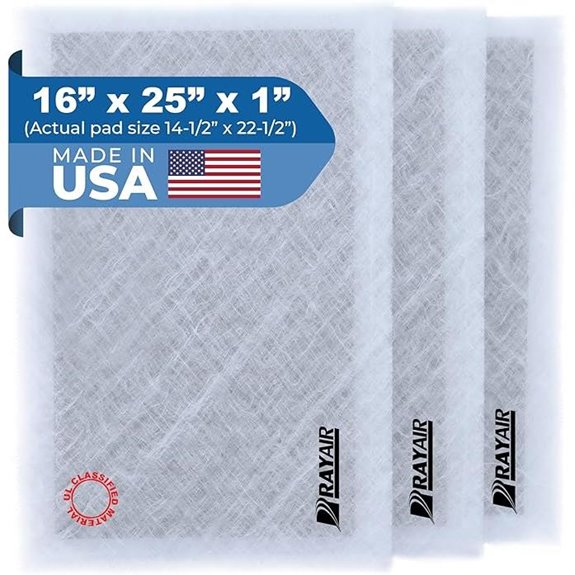 RayAir 16x25 Replacement Filter Pads (3 Pack)