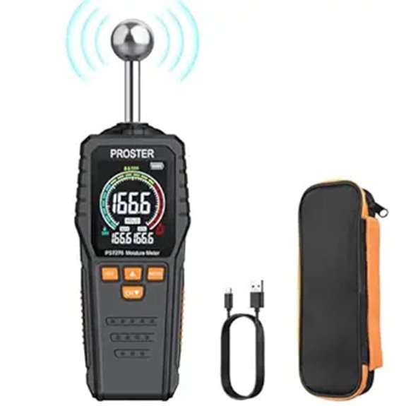 Proster Rechargeable Moisture Meter with LCD Screen