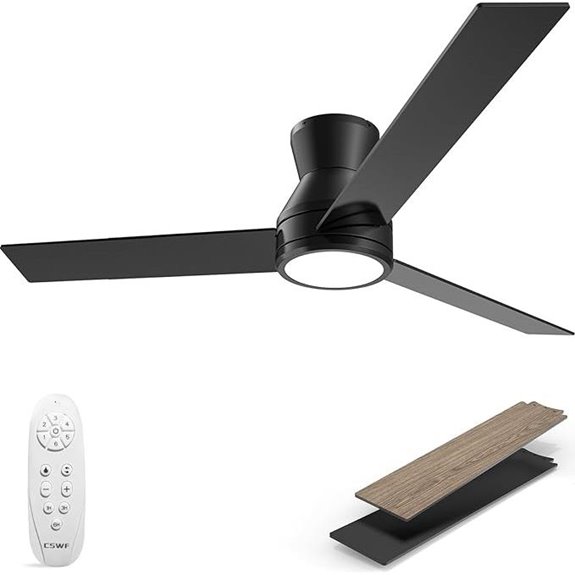 Ceiling Fan with Lights Remote Dimmable 6-Speed