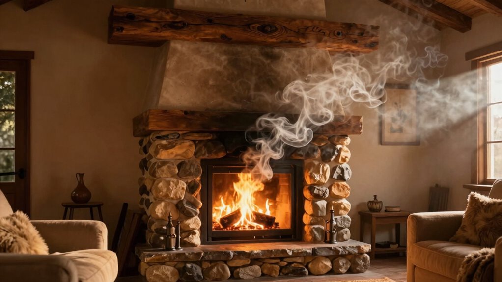 removing fireplace smoke odor