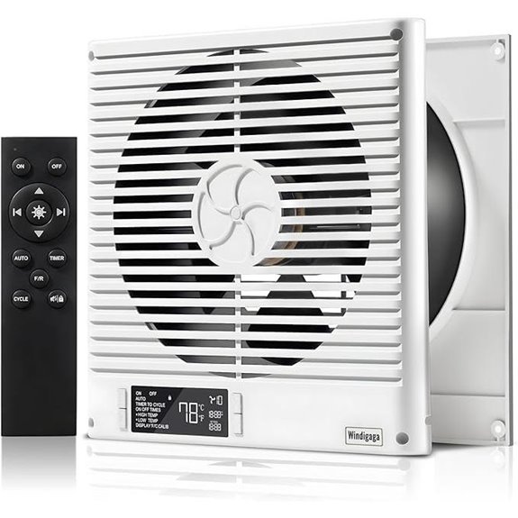 8 Reversible Room Fan with Remote and Temperature Control
