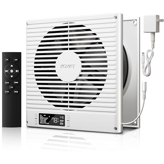8 Reversible Ventilation Fan with Remote and Temperature Control