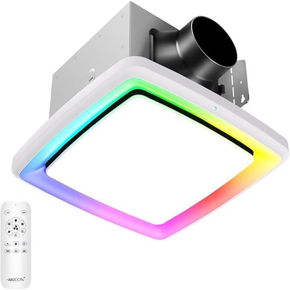 Akicon Bathroom Exhaust Fan with RGB Light