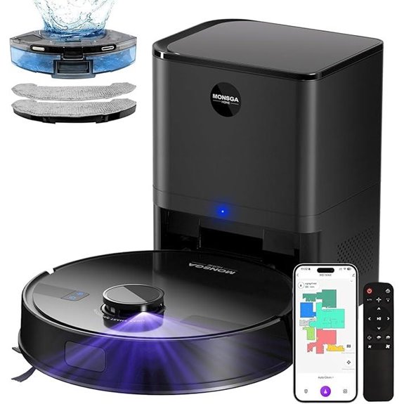 MONSGA Robot Vacuum & Mop with Self-Empty Station