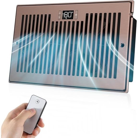 Quiet 10-Speed Register Booster Fan with Remote Control