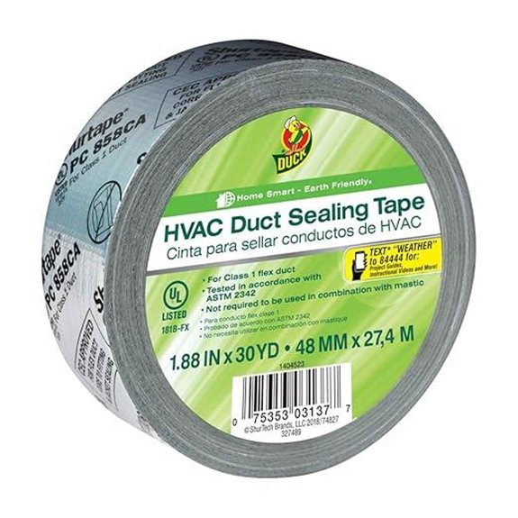 Duck HVAC Duct Sealing Tape Silver 1.88x30 Yards