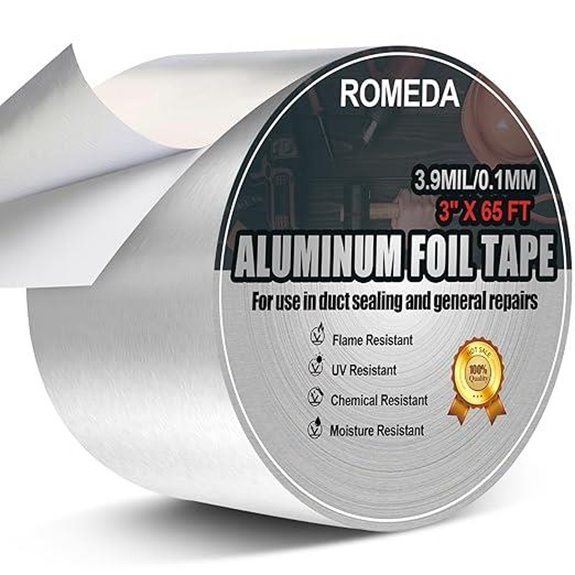 Romeda Aluminum Foil HVAC Tape 3x65ft Silver
