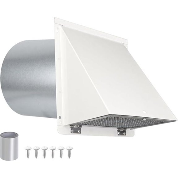 6-Inch Wall Vent with Screen and Damper