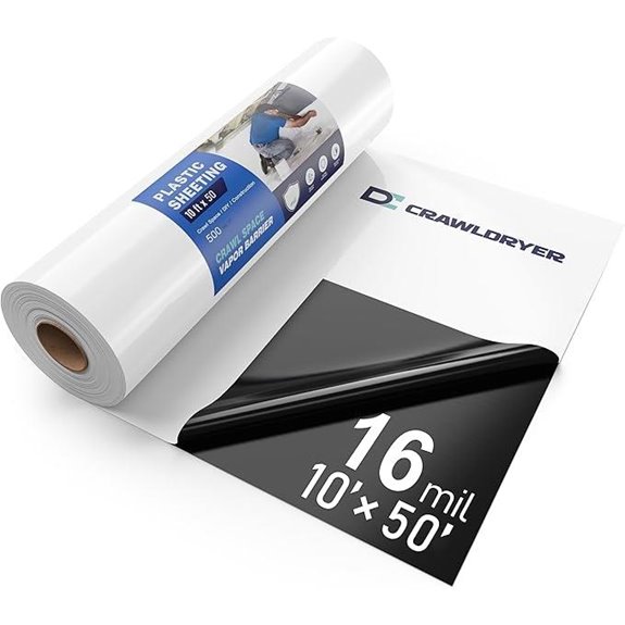 Crawl Space Vapor Barrier 16 mil 10'x50