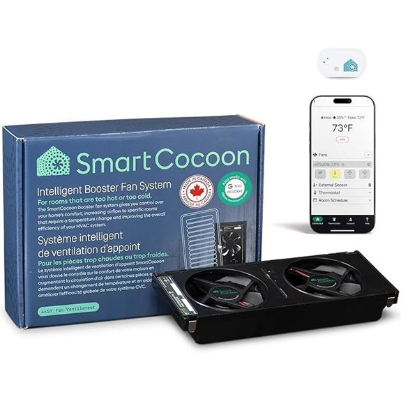 Smart Register Booster Fan with Temp & Humidity Sensor