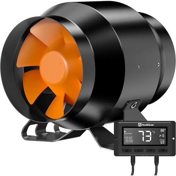 Hon&Guan 4 Inline Duct Fan with Smart Controller
