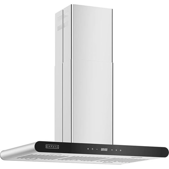 Empava 36 Island Range Hood Stainless Steel 3-Speed