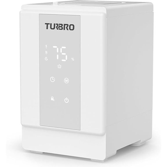 TURBRO 4L Stainless Steel Steam Humidifier with Sleep Mode