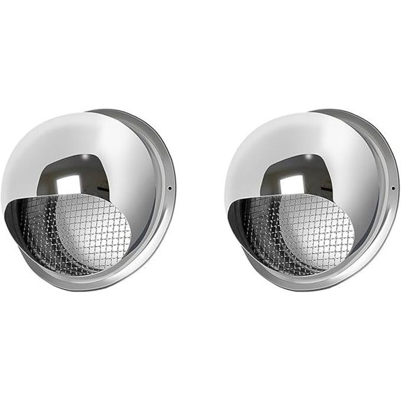 Stainless Steel Wall Vent Cover Set (180mm)