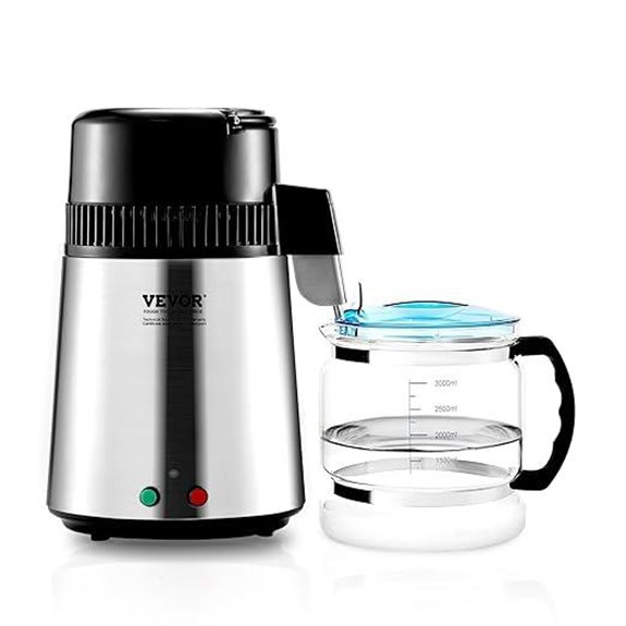 VEVOR 4L Water Distiller Stainless Steel Countertop Purifier