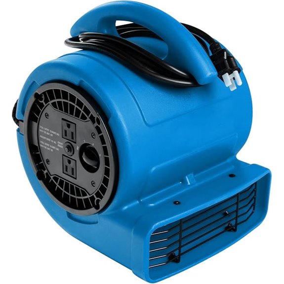 MOUNTO 1/5hp Air Mover 3-Speed Carpet Dryer