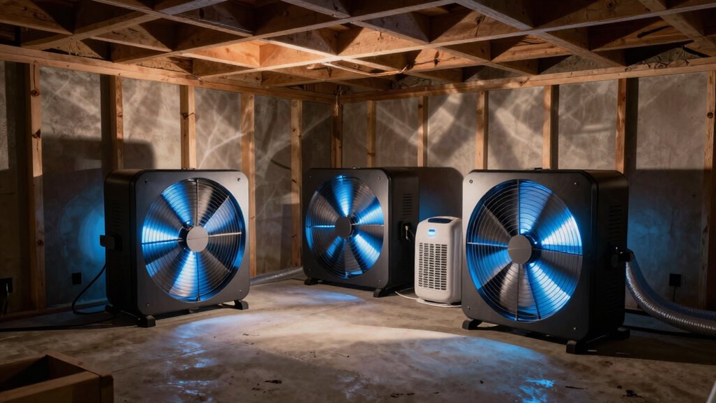 top crawl space drying fans