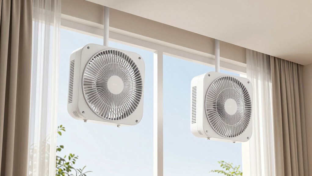 top dual smoke ventilation fans