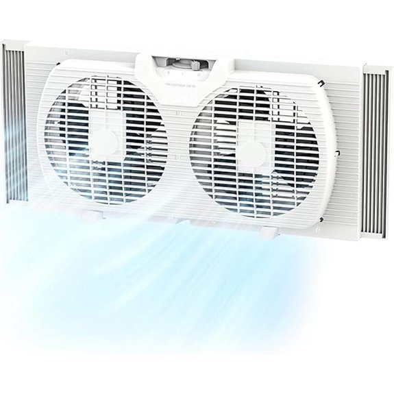 EZ-CHILL 9 Twin Window Fan with Reversible Airflow