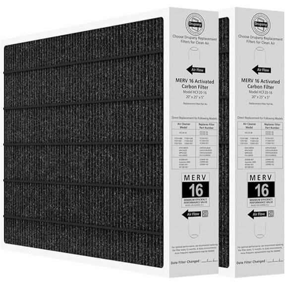 2 Pack MERV 16 Air Filters for HVAC Systems