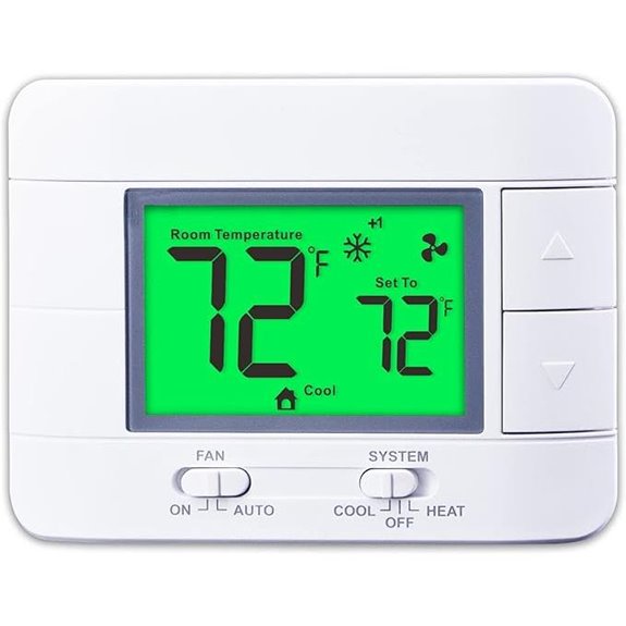 Upgraded 2H/2C Thermostat with LCD and Humidity Monitor