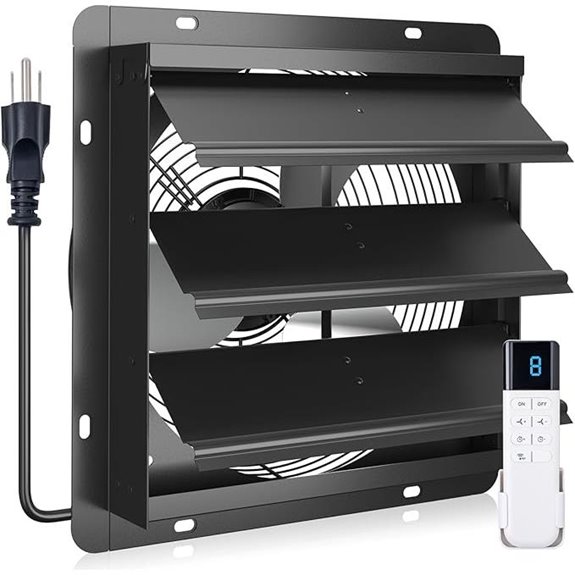 addlon 12 Wall Mounted Exhaust Fan with Remote