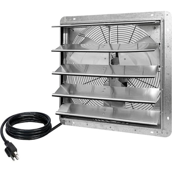 iLiving 20 Wall Mounted Exhaust Fan with Shutter