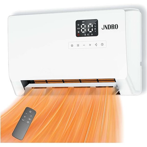Wall-Mounted Space Heater with Remote & Oscillation