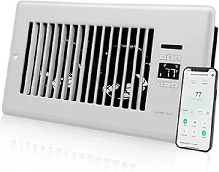 Smart Register Vent Fan with WiFi & Thermostat