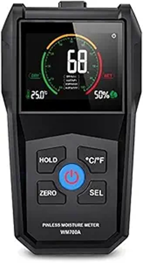 Pinless Wood Meters Mold Detector Wall Digital Humidity Tester with Alarm